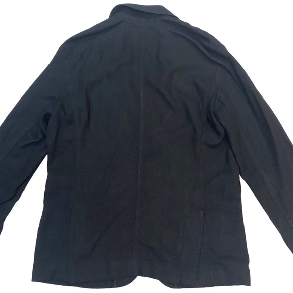 NWT Madewell Larsen Breezewoven Linen Blend Blazer in Black Size Medium - Picture 7 of 9